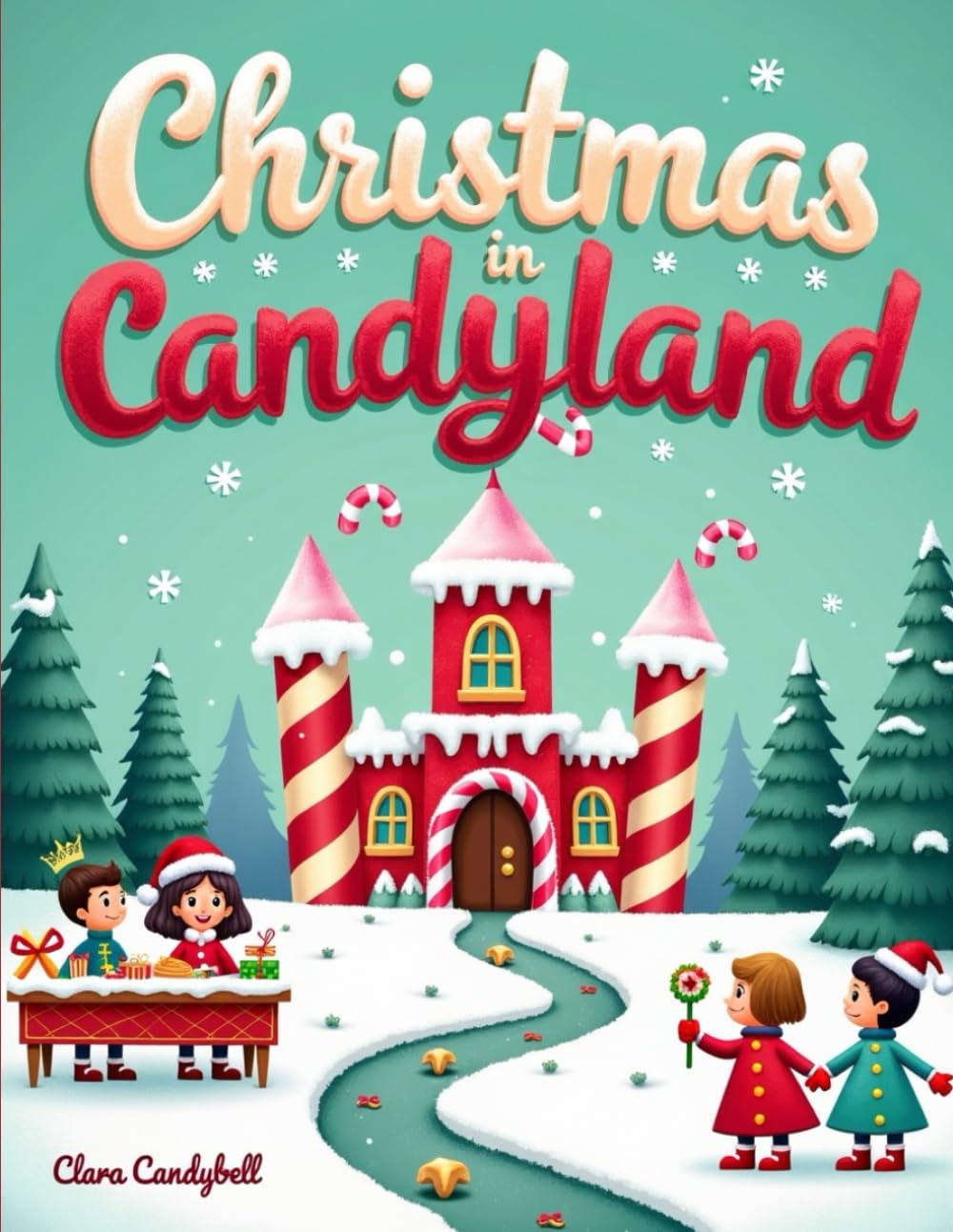 Christmas in Candyland: A Sweet & Whimsical Coloring Adventure: 30 Fun, Easy-to-Color Holiday Pages for Kids Ages 4-8