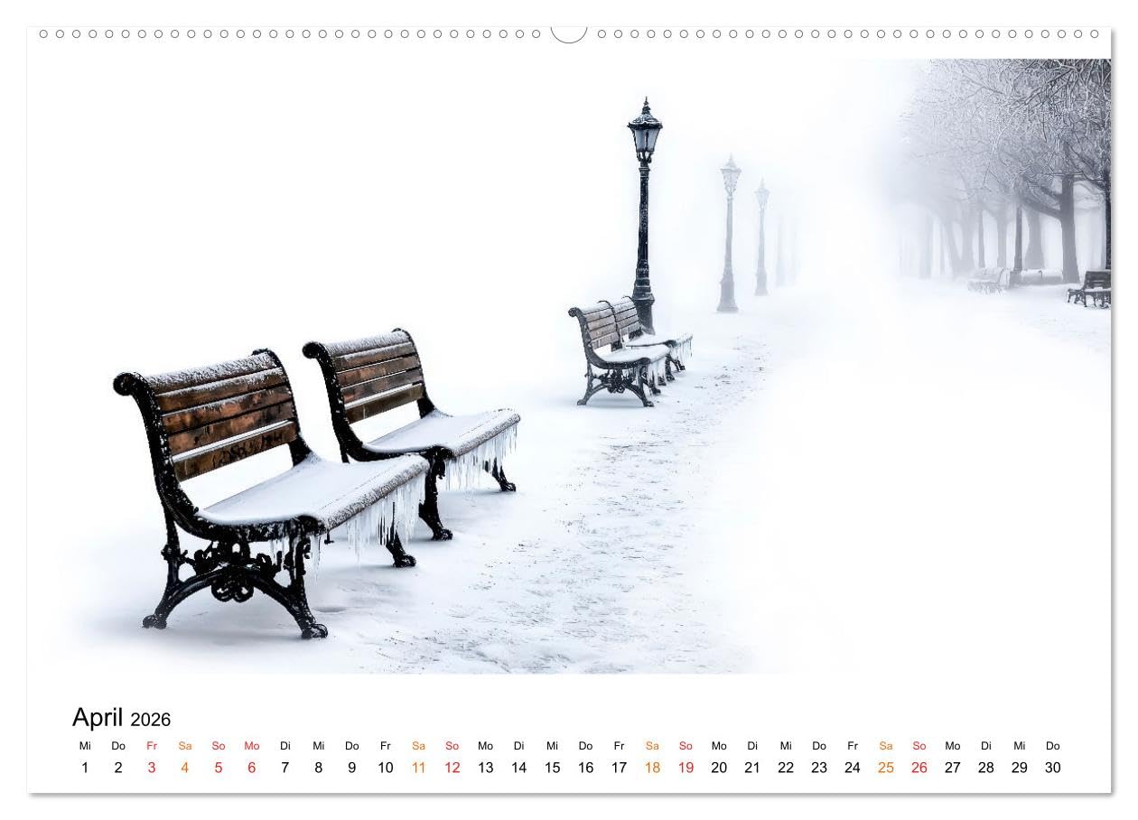 Winterzauber - Nordwind und Schneegestöber (hochwertiger Premium Wandkalender 2026 DIN A2 quer), Kunstdruck in Hochglanz: Erleben Sie die Poesie des Winters - jeden Tag aufs Neue. (CALVENDO Natur)