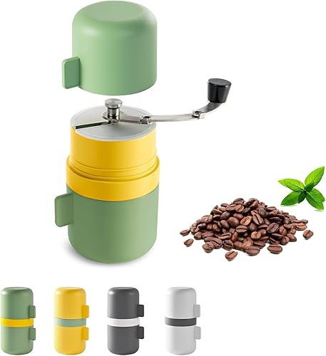 Molinillo de café manual, molinillo de café portátil, molinillo de granos de café, molinillo de rebabas para granos de café, semillas y especias,