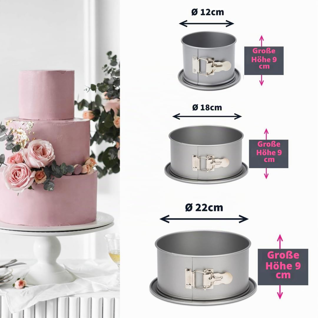 patisse 3-stöckiges Kuchen-Springformen-Set