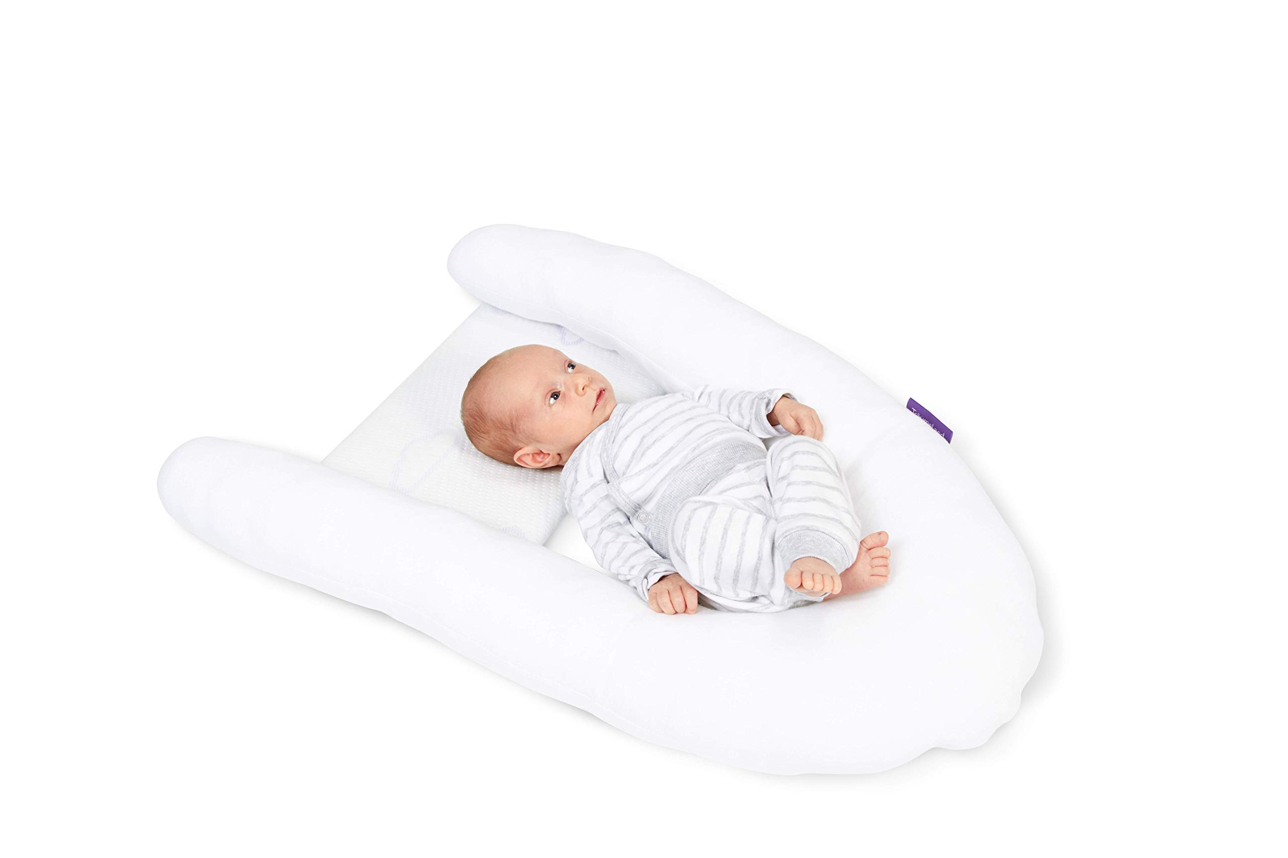 Träumeland T040401 Babykopfkissen Wolke 25 x 40 cm, weiß