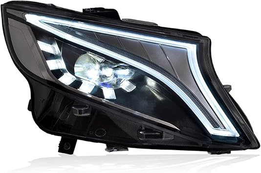 Headlight Assembly Compatible for Mercedes-benz Vito V-class 2015-2021 V250 Headlight Projector Lens DRL Auto Accessories(LED Light)