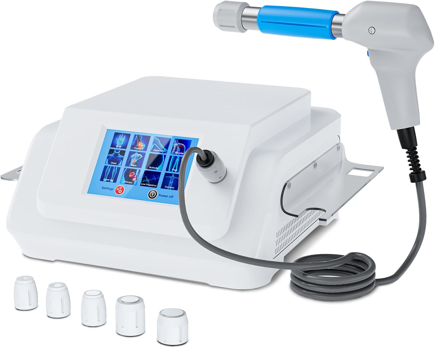 Shockwave Therapy Machine Extracorporeal Joint and Muscle Pain Relief Pneumatic 12 bar for Muscle and Bone Tissue Regeneration, Painless, Non-Invasive, No Side Effects ST80