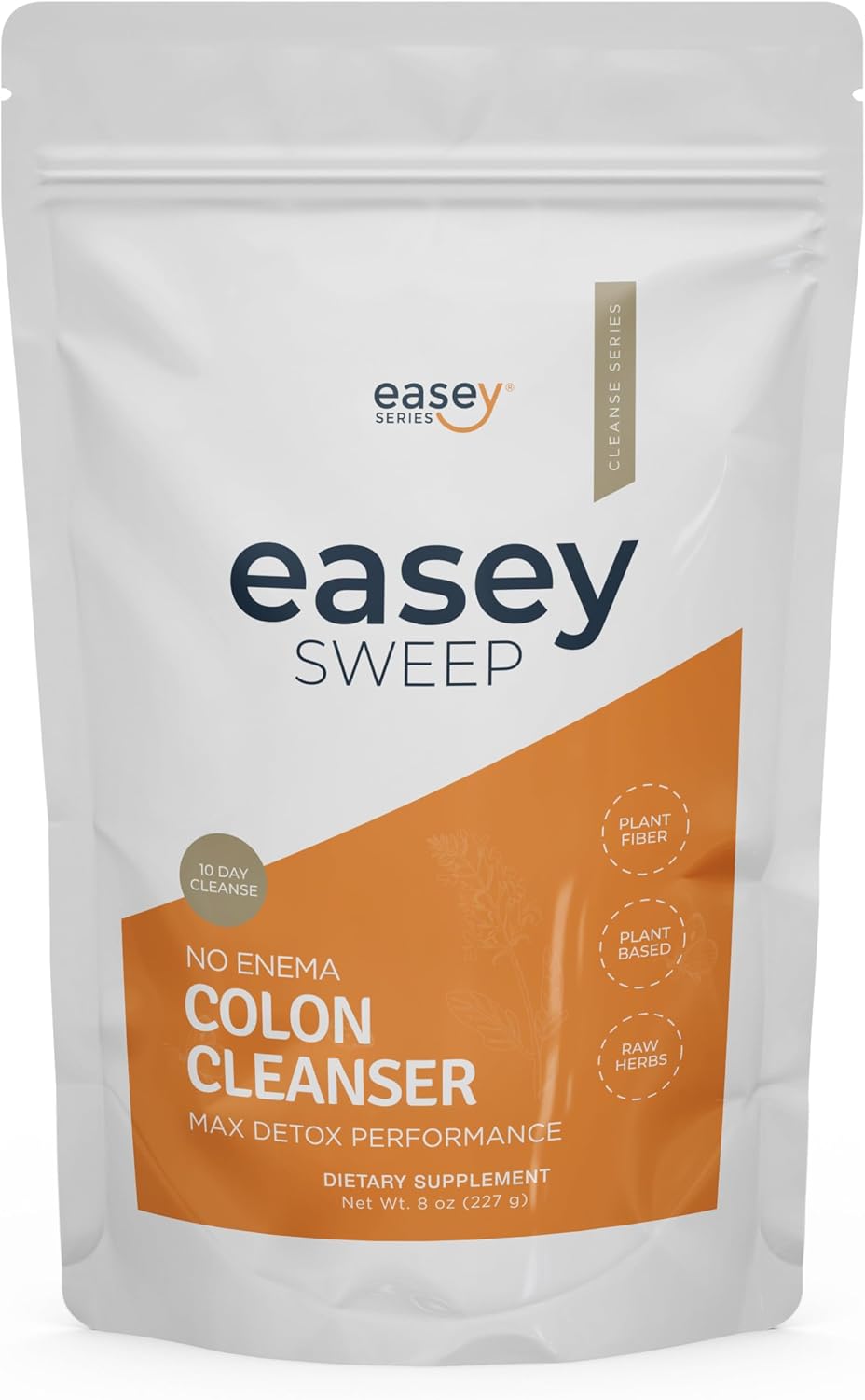 Easey Sweep Colon 10 Day Cleanse for Women & Men, Gentle Gut Cleanse - for Weight and Digestive Support - Herbal Detox, 8oz Powder