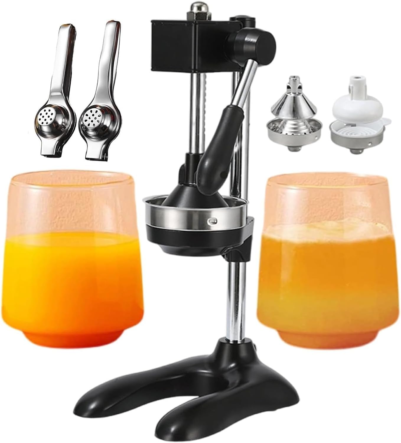 Commercial Grade Citrus Juicer, Juicer Machine for Commercial, Includes 2 Moulds and 2 Small Juicers, Easy Juice Extraction