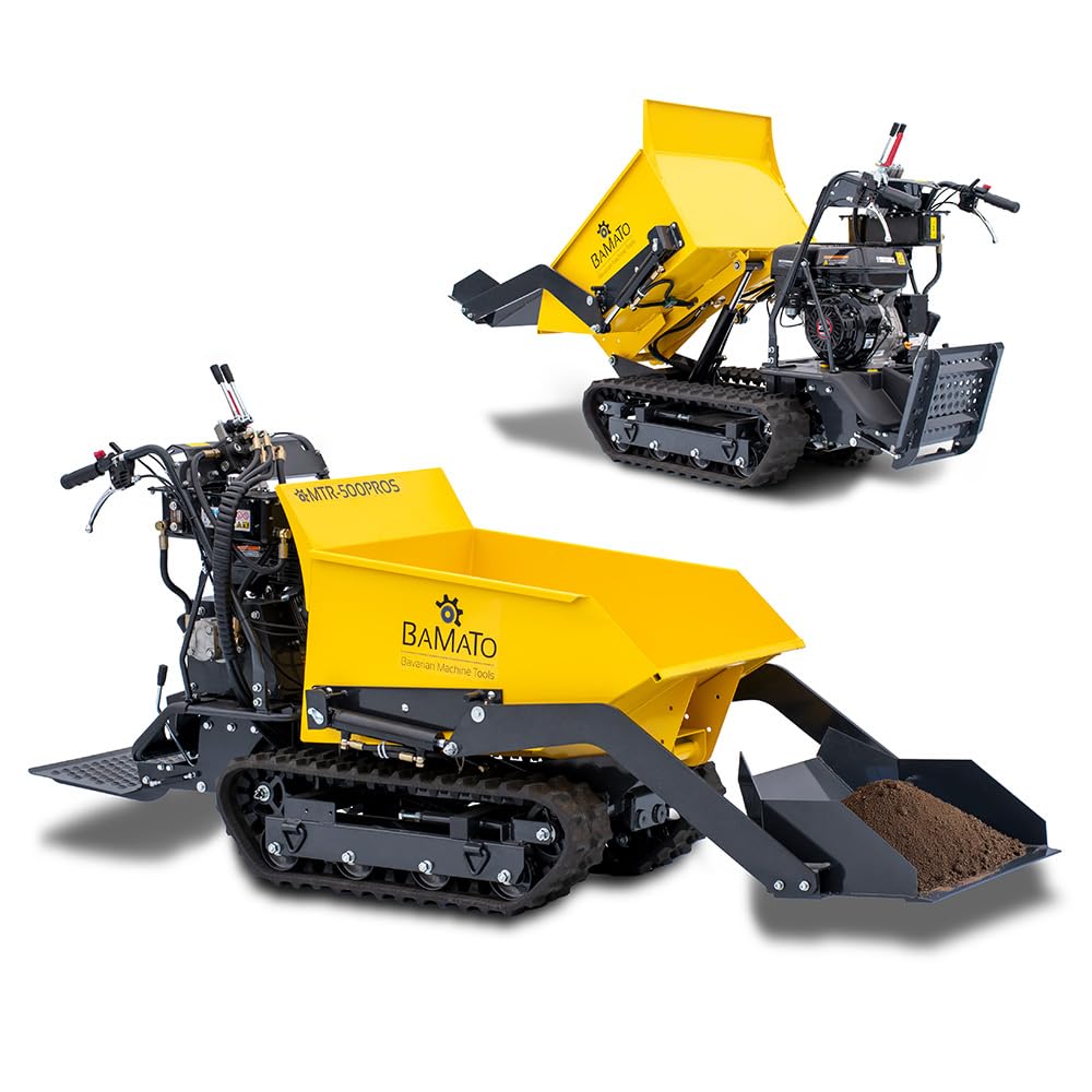 BAMATO Mini Raupendumper MTR-500PROS Kipphydraulik & Selbstlader 500kg