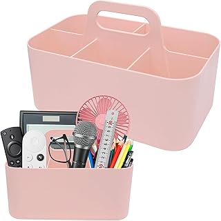Organizador multiusos con 5 ranuras y asa, organizador de almacenamiento de suministros de arte de plástico, organizador...