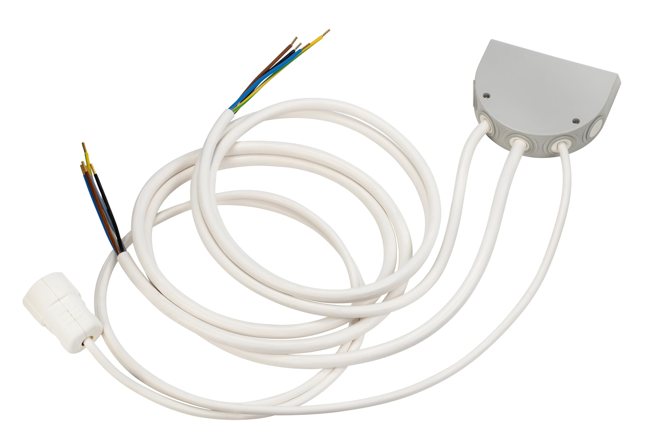 BACHMANN Herdverteiler KÜCHENANSCHLUSSBOX 2m Herdanschlussdose 10m Kochfeld 10m Backofen Lichtgrau 923.002 VDE Zulassung