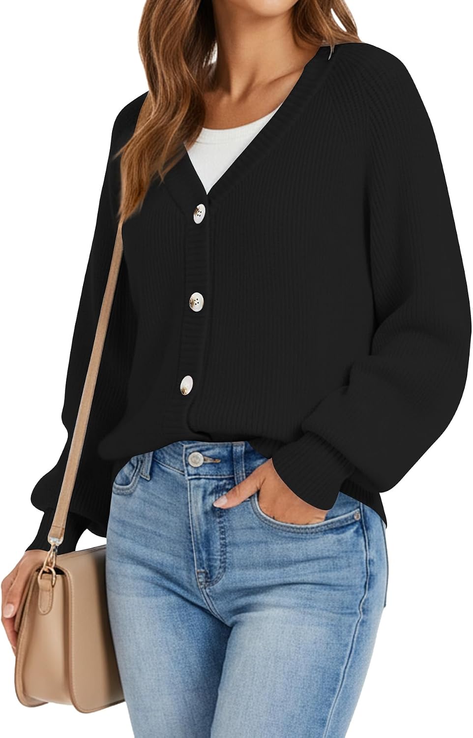 YSYOKOW Womens Open Front Cardigan Sweaters 2026 Fall Loose Button Down Chunky Knit Casual Outerwear Coats