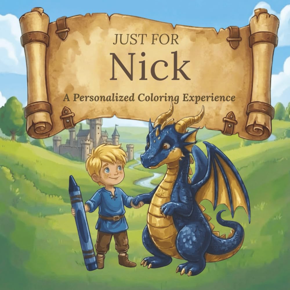 Just for Nick: A Personalized Coloring Experience: 50 total coloring pages | 28 coloring pages featuring Nick's name | 22 coloring pages themed for boys (Personalized Coloring Book Series)