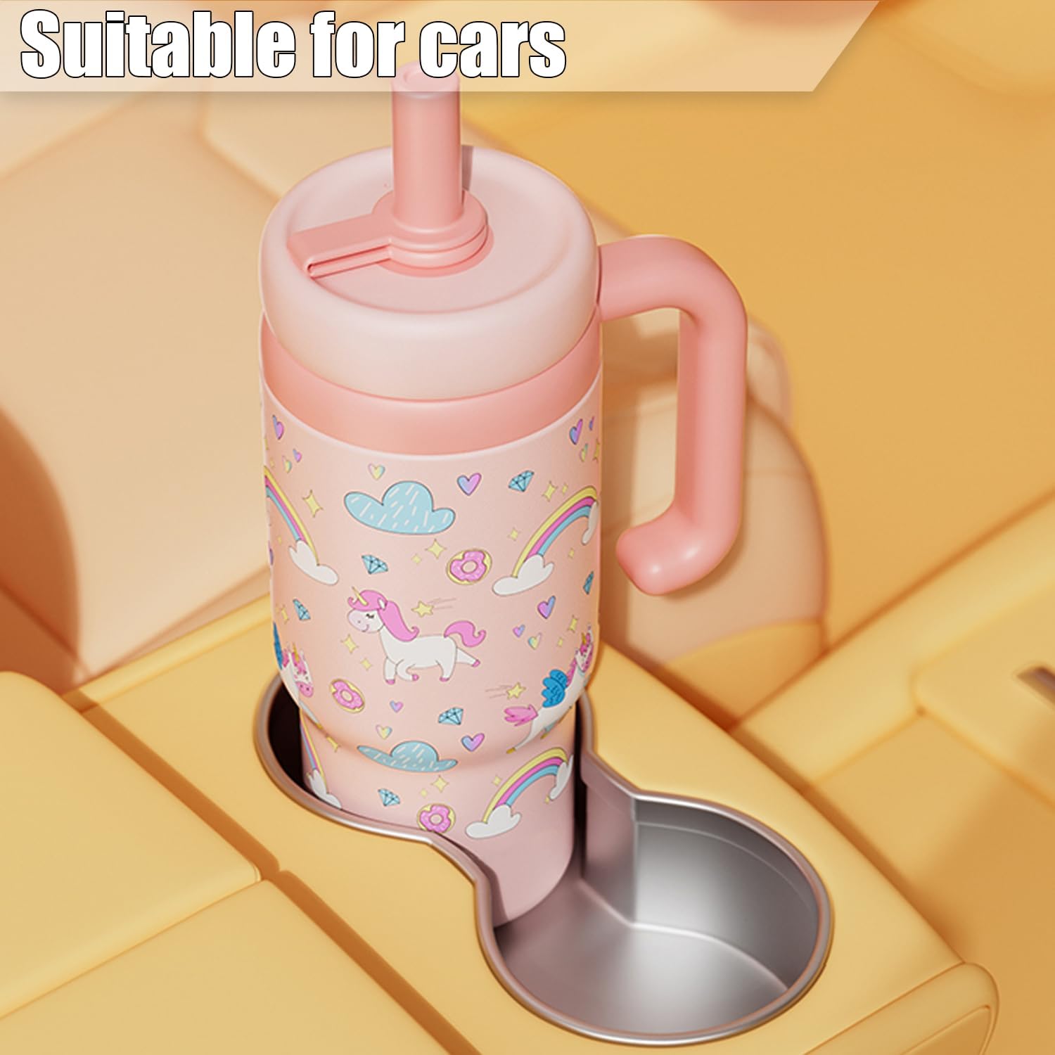 VICSPORT Drinking Cup with Whale Squirt, Stainless Steel Whale Fountain Tumbler, Whales Spray Straw Sippy Cups Water Bottle with Two Lids 24oz for Kids & Adults