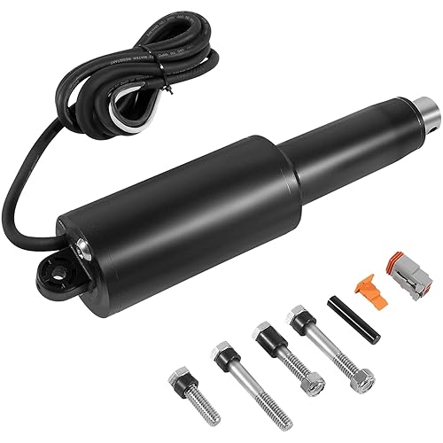 15057-001 Actuador corto de trabajo extremo - 12V - 2-14" carrera con hardware 516, cables con conectores Deutsch, reemplazo para Lenco101XDS