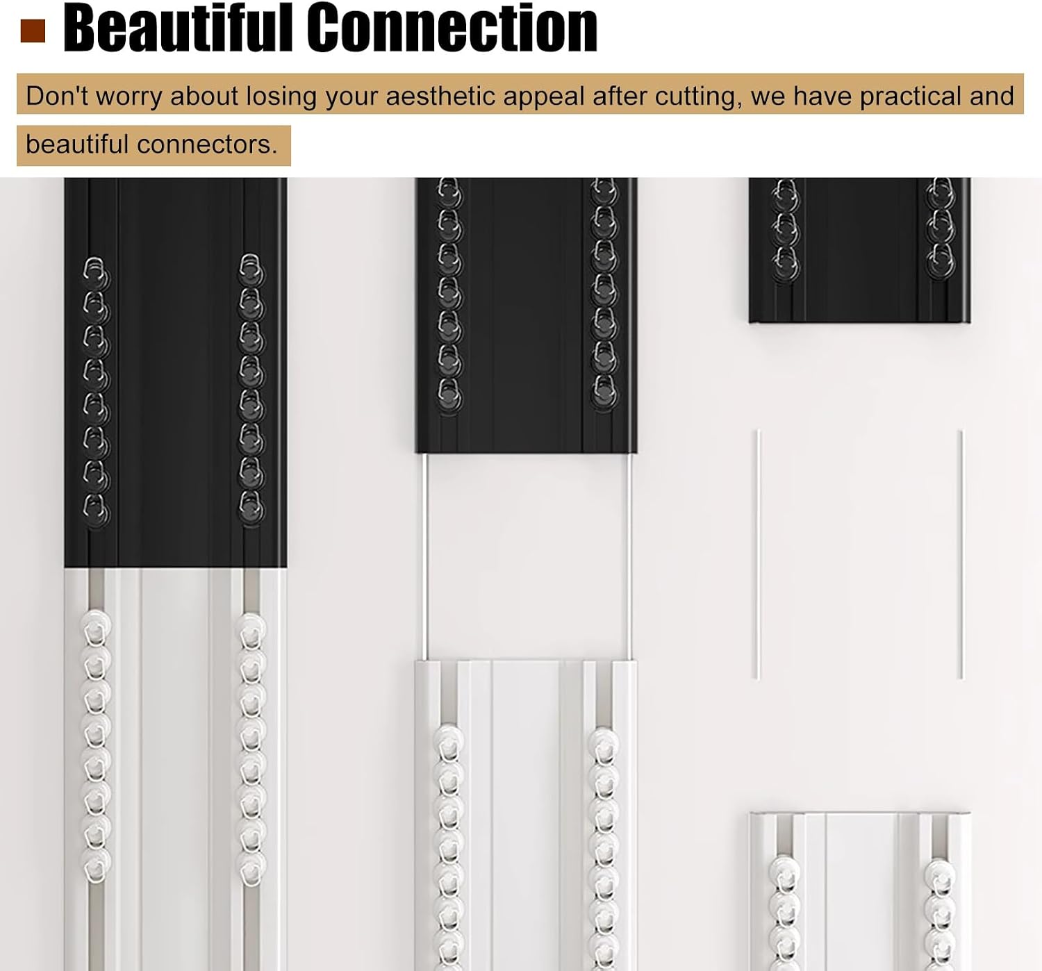 Ultra-Slim 6mm Black Curtain Rods - Double Ceiling Mount Metal Curtain Rails for Windows, Balconies, Vans & Patios, Complete with Accessories for Easy Installation.