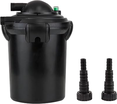 Alpine Corporation Bio-Pure Pressure Pond Filter with Pressure Indicator, Black