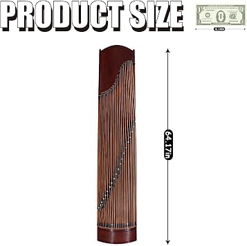 Chinese Zither, Guzheng, Chinese Instrument, Gu Zheng, Handcarved Aged Wood, 20-Yr Artisan Crafted, Natural Sound