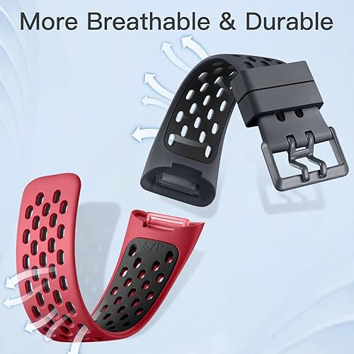 Miniatura 2 de Maledan Elegante correa deportiva compatible con Fitbit Charge 5, bandas para mujeres y hombres, suave y transpirable, pulsera de repuesto para