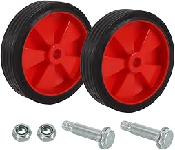 Ludom 5" Air Compressor Wheels 2 Pcs Universal Replacement with 13mm Diameter Bore for Easy Mobility Red