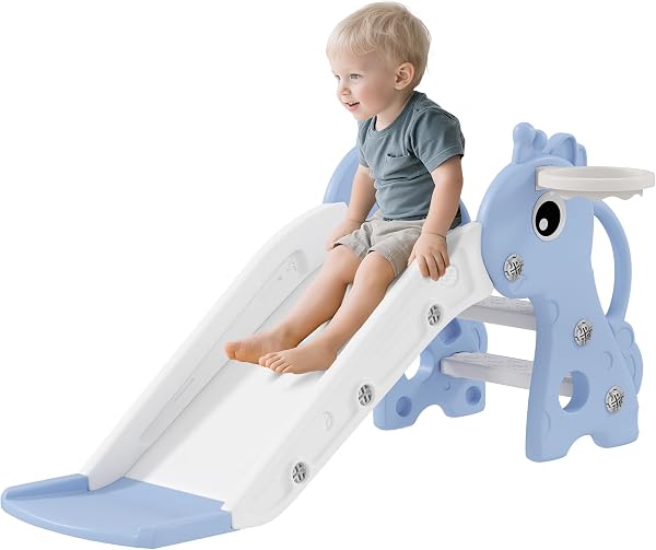 AIYAPLAY Tobogán Infantil 3 en 1 con Escalera 1 a 3 Años Azul
