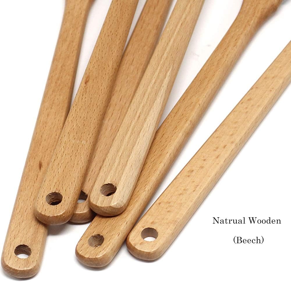 6 pcs/Set Utensils Light Grey Food Grade Silicone Wood Handle Kitchen Cooking Tools Cookware Spatula Ladle Kitchenware