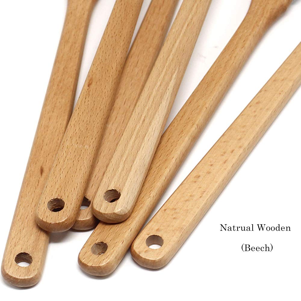 6 Stück/Set Utensilien Hellgrau Lebensmittelqualität Silikon Holzgriff Küche Kochwerkzeug Kochgeschirr Spatel Pfannenwender Schöpflöffel Küchengeschirr
