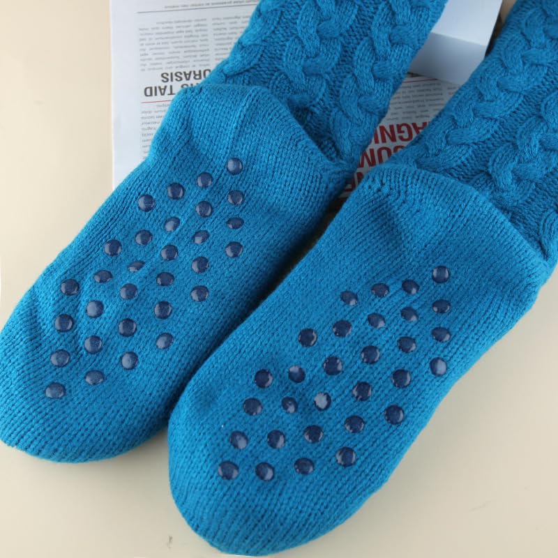 5/10 Packs Slipper Socks Winter Coral Fleece-Lined Thickened Floor Socks Cold-Proof Non-Slip Snow Thermal Socks2