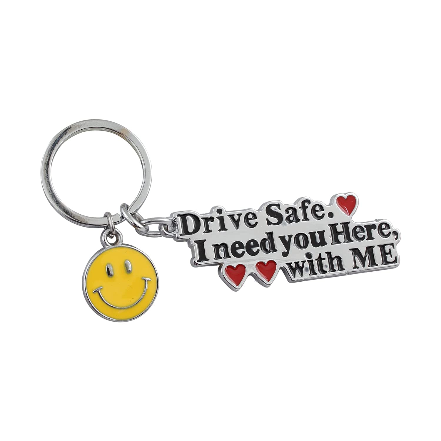 VIROM Drive Safe Keychain | Perfect Birthday, Anniversary, Valentine Gift for husband, Boyfriend metal keychain keychain f