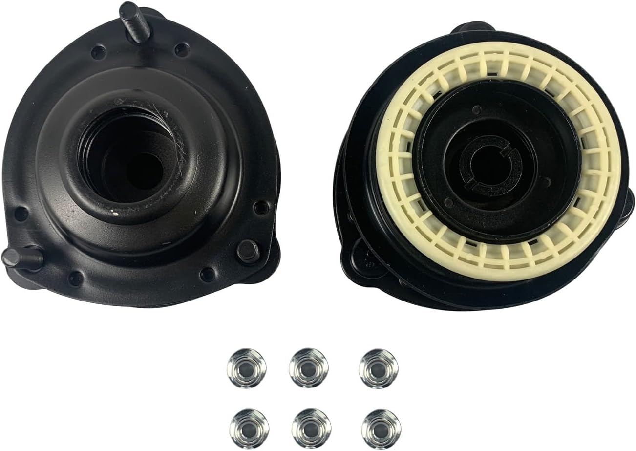 New Front Upper Strut Shock Mount & Bearing Kit Pair Set of 2 Compatible with Saab 9-3 1999-2003 Strut Mount Kit