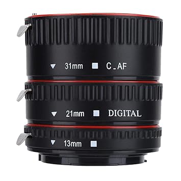 Yoidesu Macro Lens Tube Extension for Canon,Auto Focus Macro Extension Tube Set for Canon EOS EF Mount,13mm & 21mm & 31mm Macro Extension Tube Set