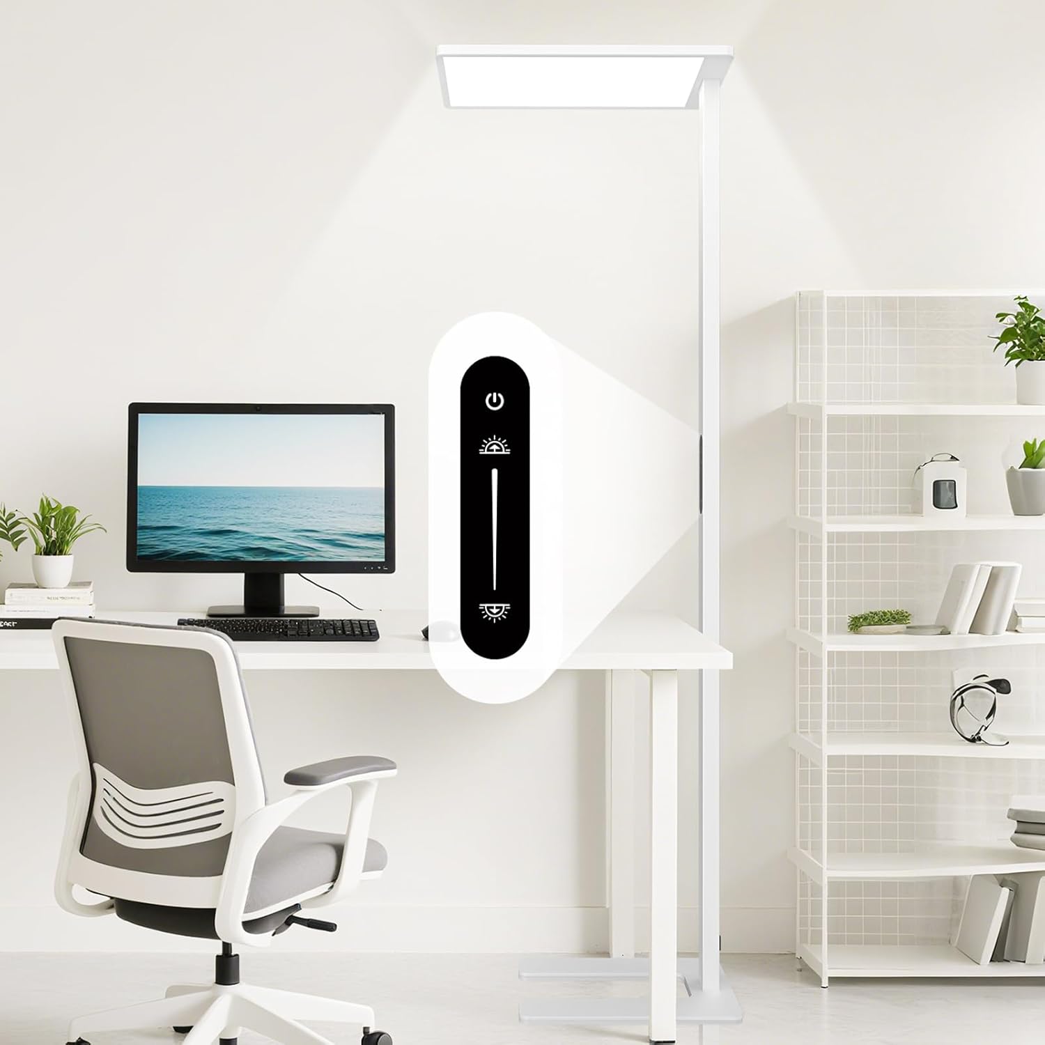 120w led floor lamp, 10000lm super bright standing lamp, eye-care floor reading light, 76.8" large lamp for office, living room, bedroom, piano