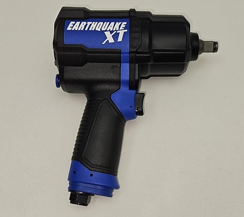 Miniatura 4 de Generic Earthquake XT Llave de impacto de aire compuesto de 12 pulgadas, azul, 1200 ft. lbs. Torque de ruptura de pernos, pulsador FWDREV