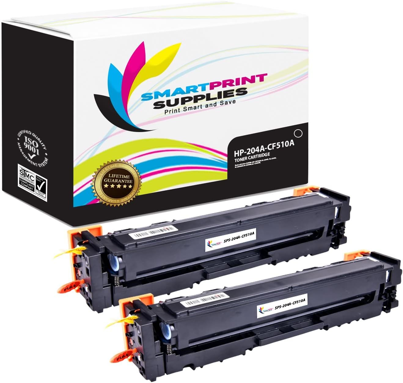 Compatible 204A CF510A Black Toner Cartridge Replacement for HP Color LaserJet Pro MFP M181fw M180nw M154nw Printers (1,100 Pages) - 2 Pack