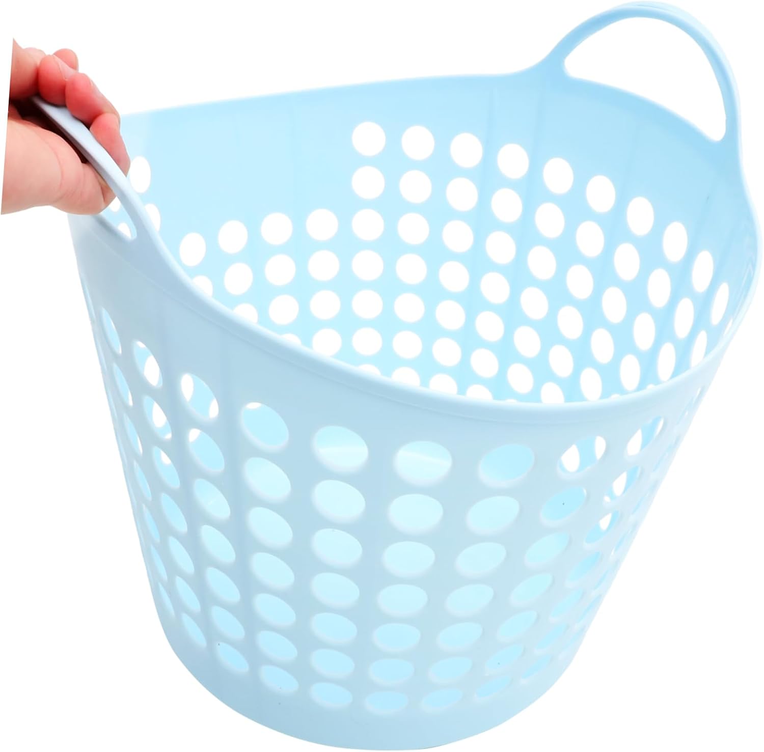IMIKEYA Portable Laundry Basket Laundry Hamper Baskets Plastic Storage Bins Round Storage Bins Basket for Laundry Storage Basket with Handles Bathroom Basket Clothes Hamper Toy