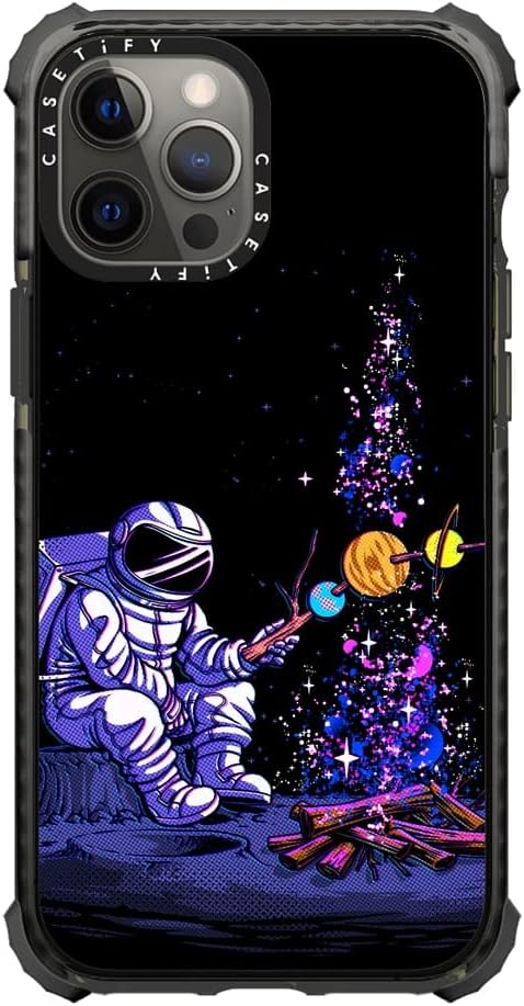 CASETiFY Ultra Impact Case for iPhone 12 Pro Max - Moon Camping - Clear Black