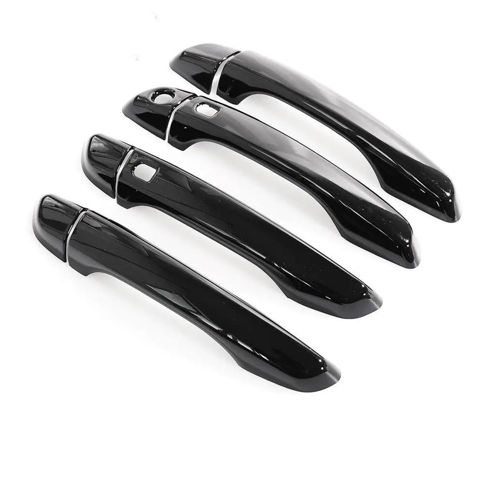 Yytemd Black 2 Button Car Door Handle Cover Trim Auto Accessories For Hyundai For Verna For Elantra 2017-2021 Chrome(Black 2 Button)