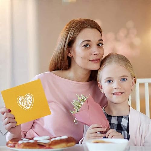 Miniatura 7 de UMEELR Tarjeta de felicitación desplegable 3D con sobre, tarjeta de bendición de rosas de papel para el día de la madre, tarjeta para esposamamá,