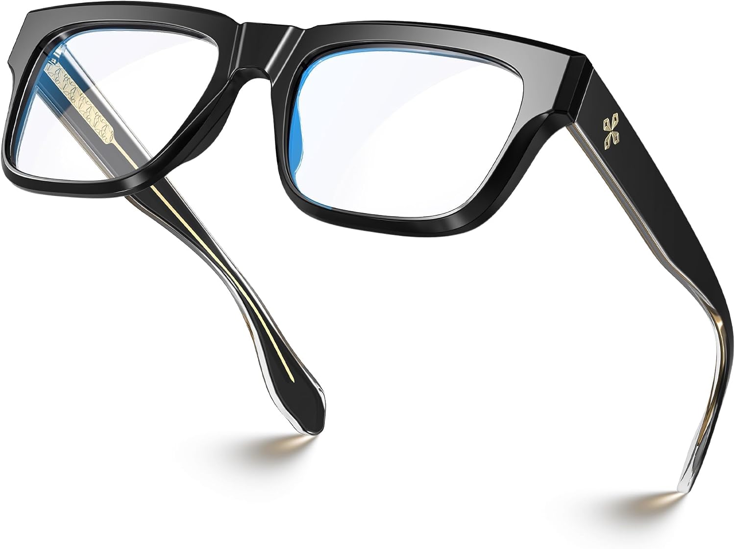 VISOONE TR90 Square Blue Light Blocking Glasses Fashion Computer Eyewear for Women and Men RANDI