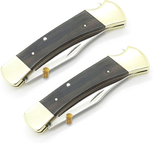 Miniatura 3 de Paquete de 2 pernos de pulgar para cuchillo plegable Buck 110, botón de pulgar de repuesto universal para cuchillos de caza plegables, grosor de la