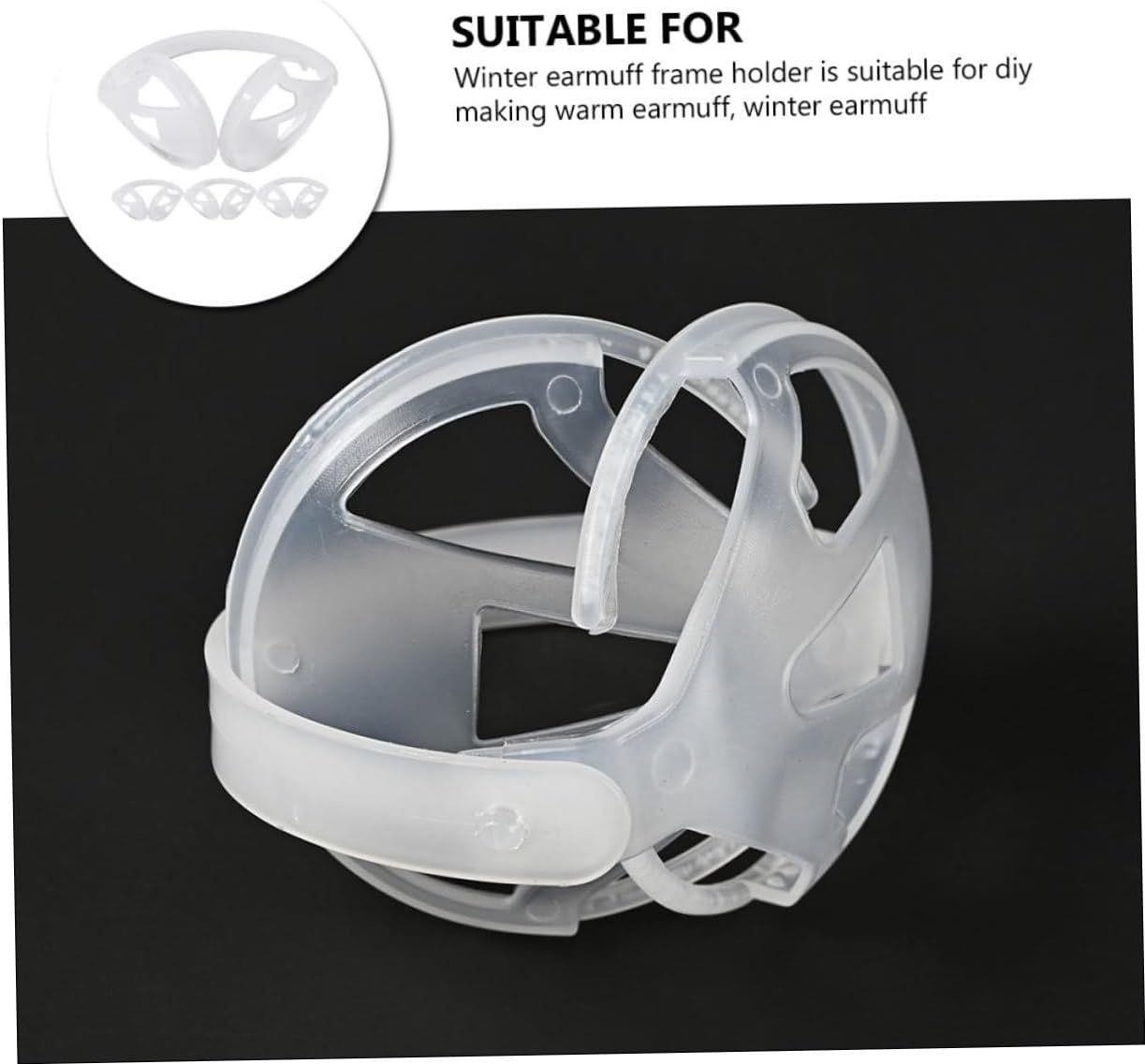 4 pcs DIY Plastic Earmuff Frame Holder for Winter Earmuffs Simple Structure for Easy Ear Protection Crafting