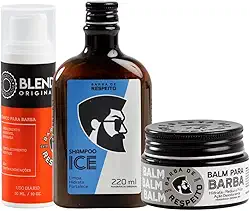 Barba De Respeito Kit Blend Crescimento Shampoo Balm Premium