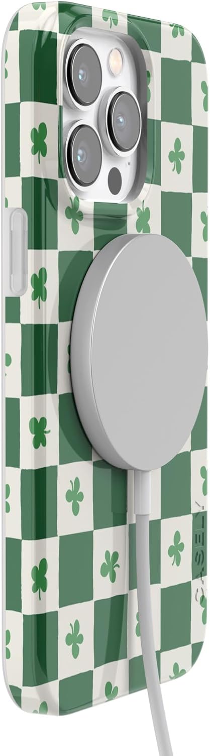 Casely iPhone 14 Pro Case | Lucky You | Shamrock | Compatible with MagSafe | Classic Ultra Thin Design