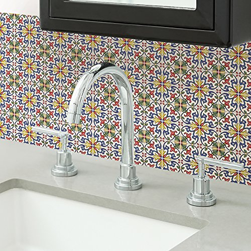 InHome Tuscan Tile Peel and Stick Backsplash Tiles, 10 in x 10 in, 4 Panels by IN HOME - Image 3