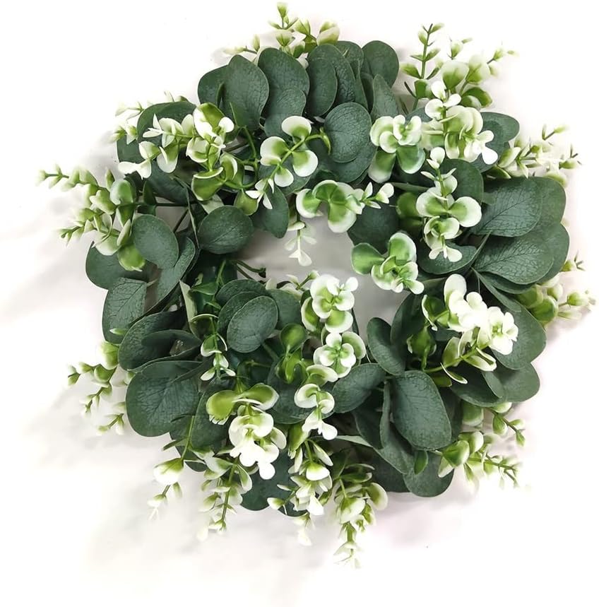 Hydrangea Green Leaves Eucalyptus Garland Home Decor Artificial Flower Wreath for Wedding Decoration Ornament