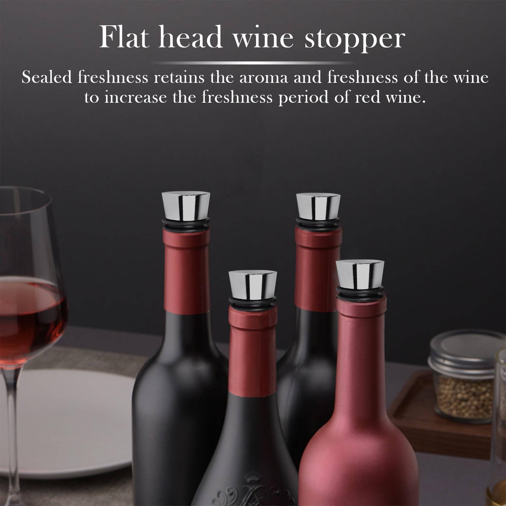 Confezione da 6 tappi in silicone per bottiglie di vino/birra, copertura per sigillante, 6 colori reusable, per vino, champagne, birra, bevande gassate, sigillando freschezza