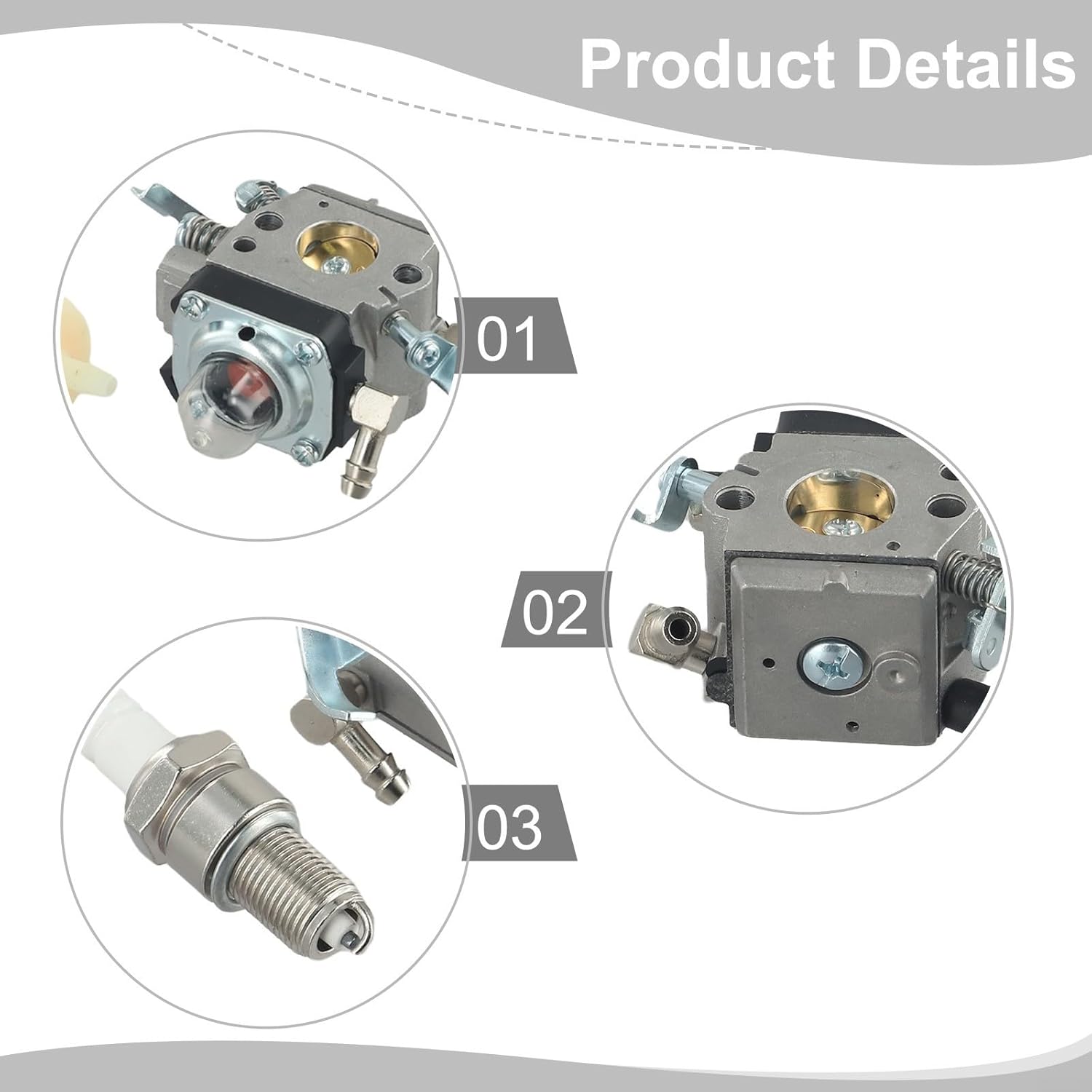 Carburetor Carb Kit for Wacker BS50-2 BS50-2i BS60-2 BS60-2i HDA 242 Leaf Blower Vacuum Carburetor Replacement