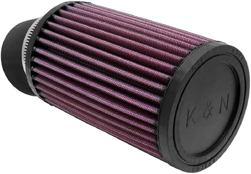K&N Filtro de aire universal con abrazadera Alto rendimiento, Premium, lavable, Reemplazo del filtro del motor Diámetro de la brida 2.4375 pulgadas,