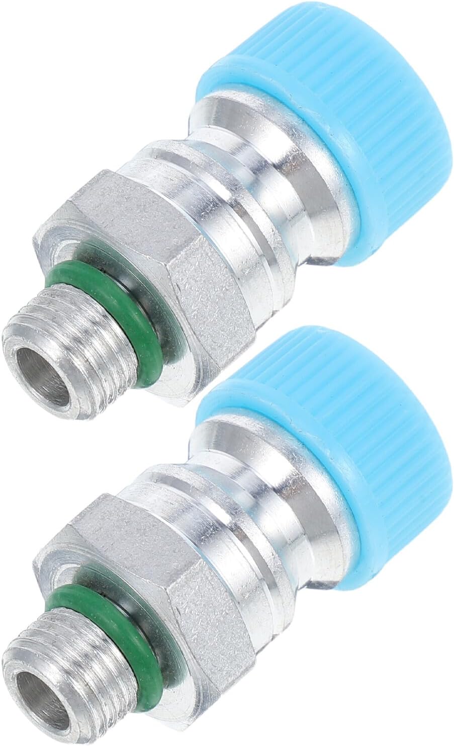 Ciieeo 2pcs Automotive Air Conditioning Valve Core Set Aluminum Alloy Quick-release High- R134a Filling Replacement Fitting Kit for Car Ac System
