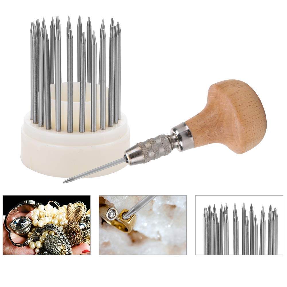 Setting Tools, 24pcs Beading Tools Beader Set for Stone...