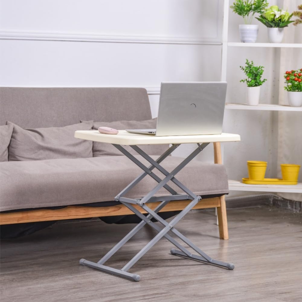 スタンディングデスク 卓上 昇降デスク 小さめ 轻量 高さ調整可能 折りたたみ収納 組み立て不要 昇降式 座位64*44.5*67c