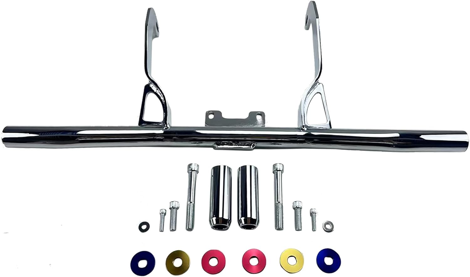 Chrome Heavy-Duty Front Crash Bar Engine Guard Crash Bar Bracket Fit for Harley Touring Street Glide Road Glide Road King Electra Glide Ultra Limited CVO 2014-2024