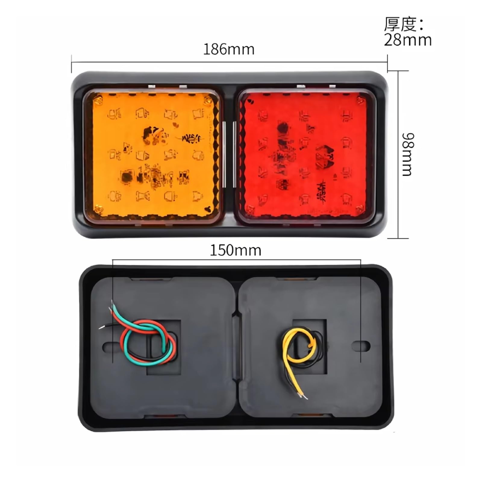 Faro Trasero Luz Trasera Remolque LED 12V 24V Para Caravana Tractor Carga Coche Luces Traseras Posición Freno Intermitente 2 Unidades Coche Luz Trasera